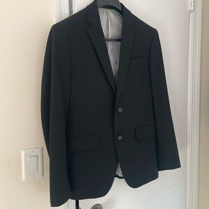 Black new suit 38r slim pants 32w